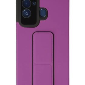 Tecno Pova Neo Kılıf Mega Standlı Silikon - Mor-(5796)