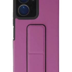 Vivo Y16 Kılıf Mega Standlı Silikon - Mor-(5796)