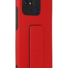 Xiaomi Redmi 10C Kılıf Mega Standlı Silikon - Kırmızı-(5796)