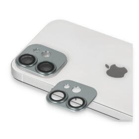 iPhone 11 Pers Alüminyum Kamera Lens - Yeşil-(5796)