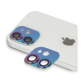 iPhone 11 Pers Alüminyum Kamera Lens - Rainbow-(5796)