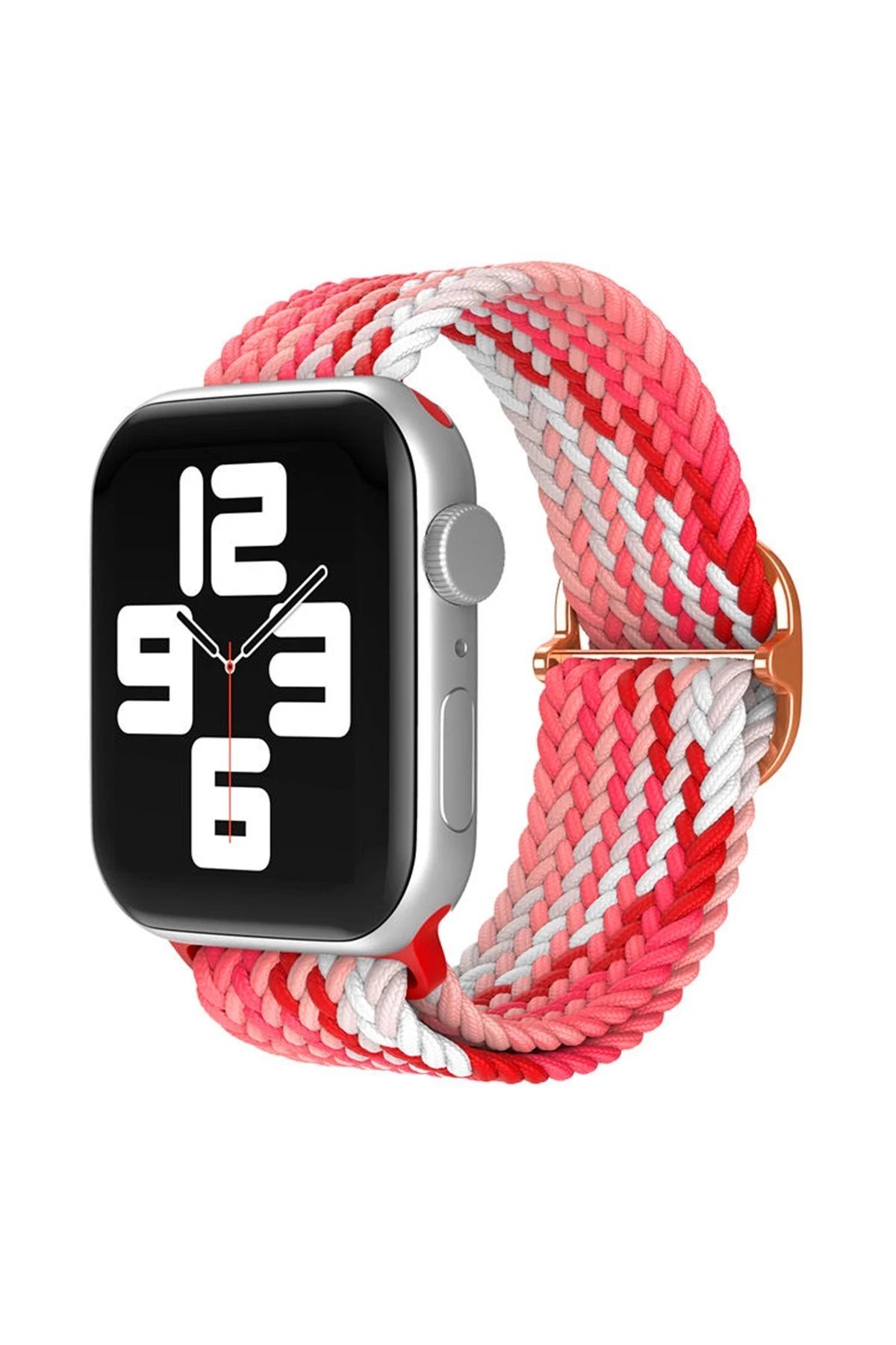 Apple Watch 42mm Star Kordon - Pembe-Kırmızı-(5796)