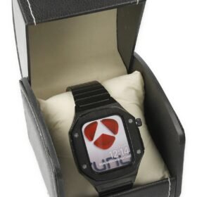 Apple Watch 44mm KR409 Metal Kordon - Siyah-(5796)