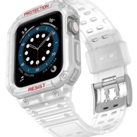 Apple Watch 42mm KR401 Silikon Kordon - Şeffaf-(5796)