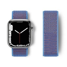 Apple Watch 42mm Hasırlı Cırtcırtlı Kordon - Mor-(5796)