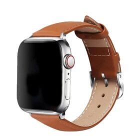 Apple Watch 42mm NL26 Deri Kordon - Taba-(5796)
