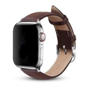 Apple Watch 42mm NL26 Deri Kordon - Kahverengi-(5796)