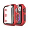 Apple Watch 44mm Camlı Kasa Ekran Koruyucu - Kırmızı-(5796)