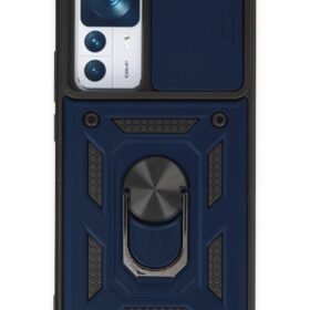 Xiaomi Mi 12T Pro Kılıf Pars Lens Yüzüklü Silikon - Lacivert-(5796)