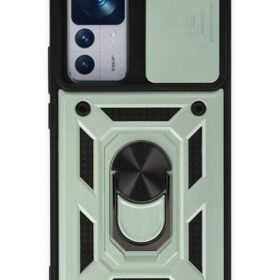 Xiaomi Mi 12T Pro Kılıf Pars Lens Yüzüklü Silikon - Yeşil-(5796)