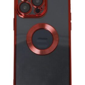 iPhone 14 Pro Kılıf Slot Silikon - Kırmızı-(5796)