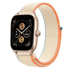 Watch 22mm Hasırlı Cırtcırtlı Kordon - Krem-(5796)