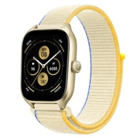 Watch 22mm Hasırlı Cırtcırtlı Kordon - Beyaz-(5796)