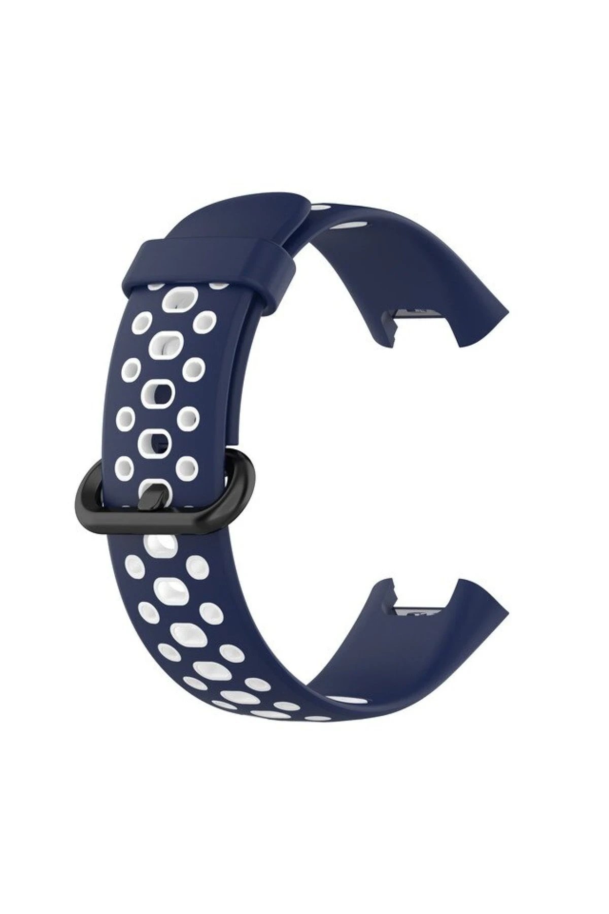 Xiaomi Redmi Watch 2 Spor Delikli Kordon - Lacivert-Beyaz-(5796) - Görsel 3