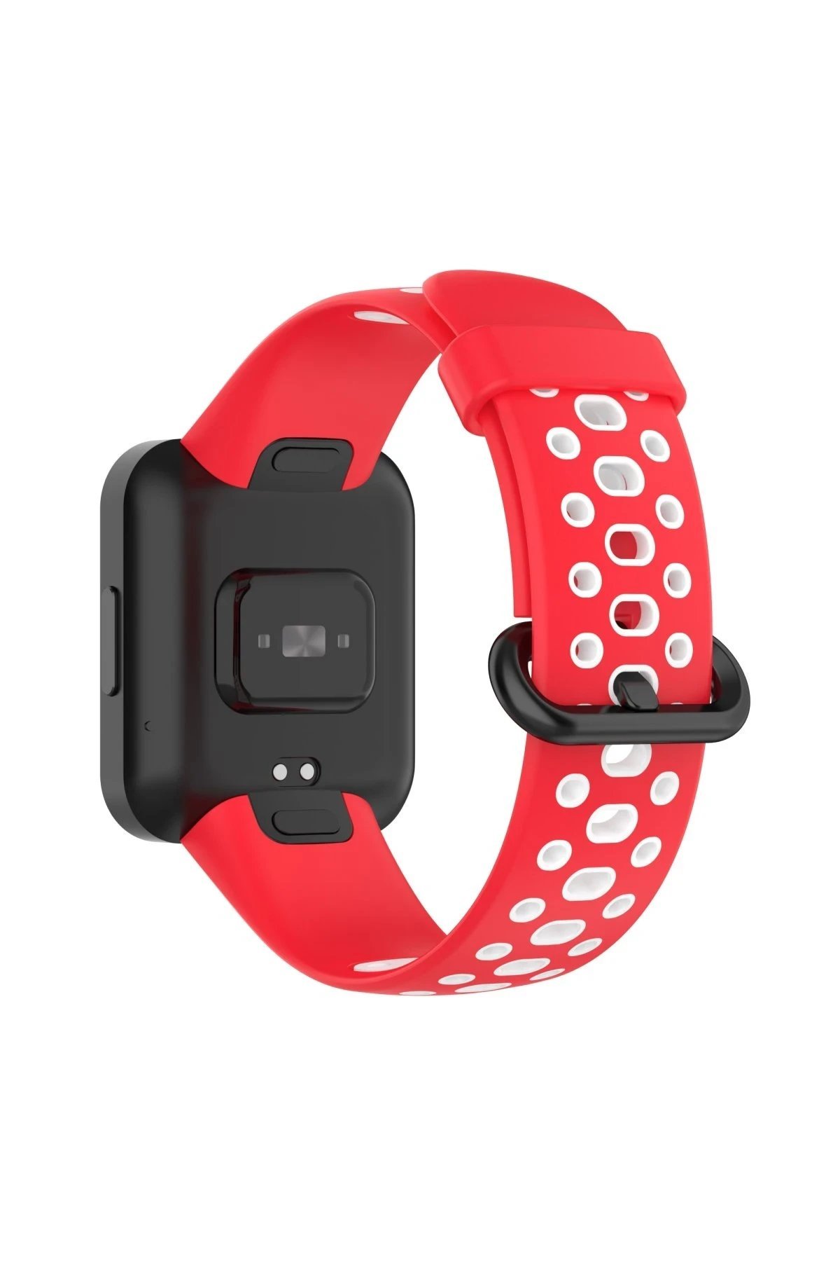 Xiaomi Redmi Watch 2 Spor Delikli Kordon - Kırmızı-Beyaz-(5796) - Görsel 2