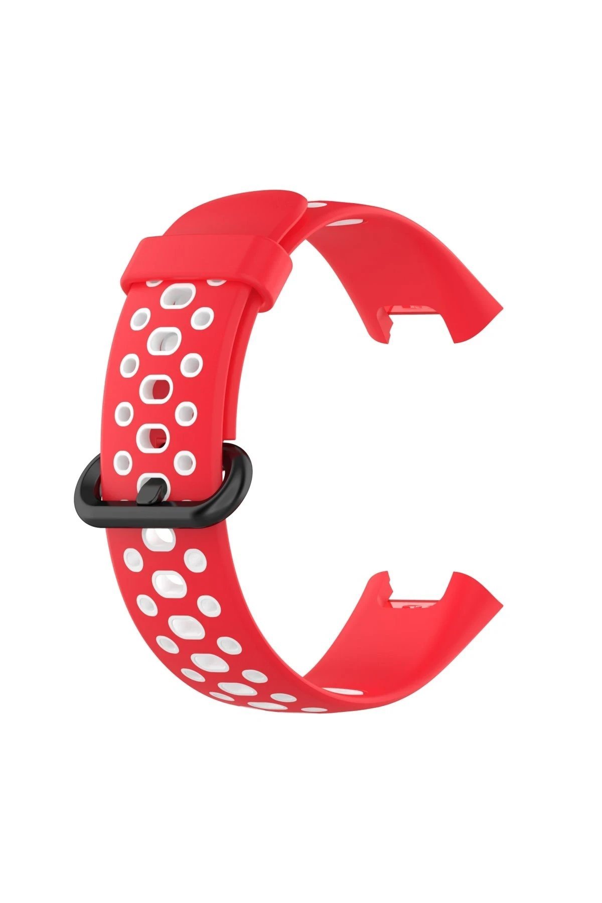 Xiaomi Redmi Watch 2 Spor Delikli Kordon - Kırmızı-Beyaz-(5796) - Görsel 3