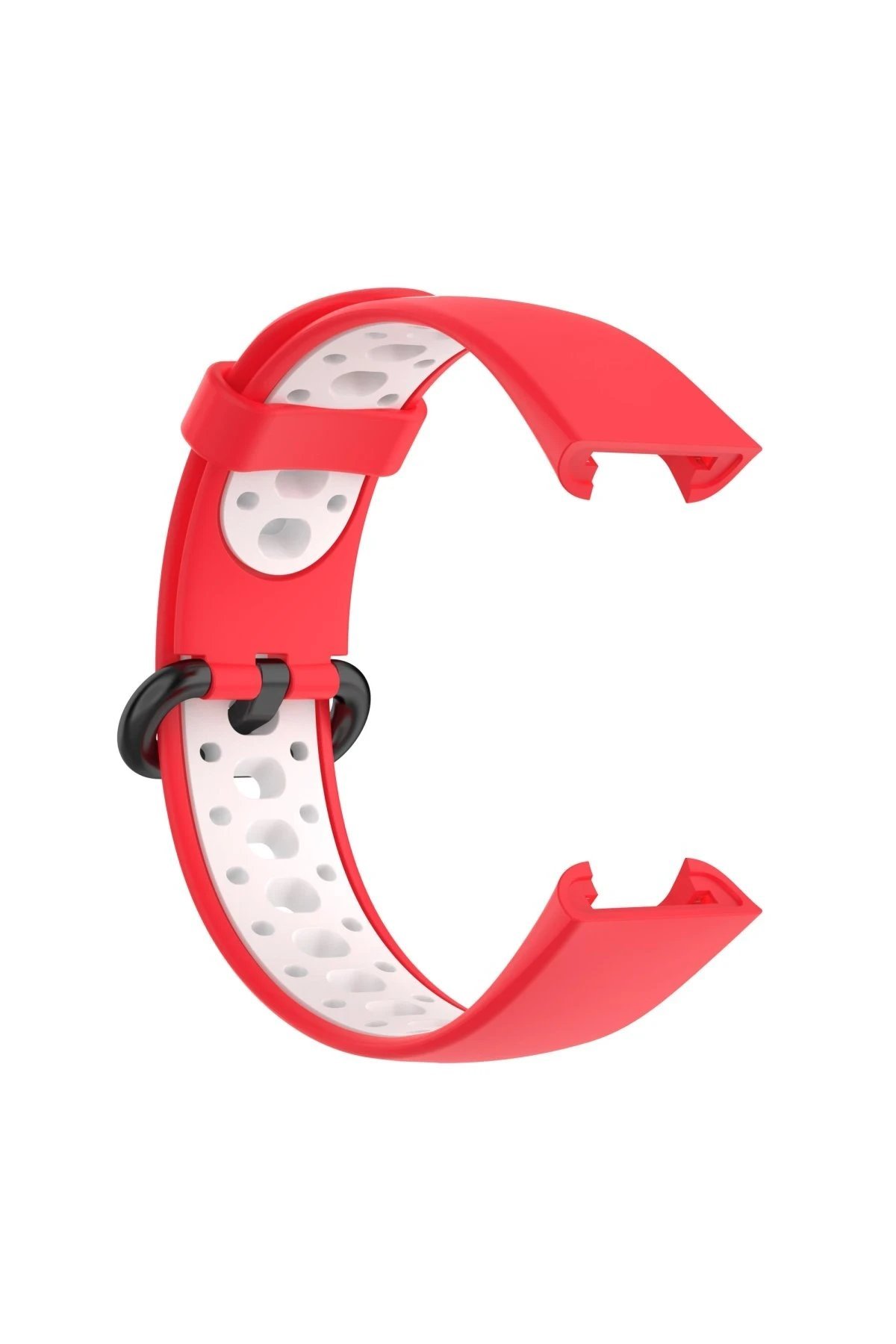 Xiaomi Redmi Watch 2 Spor Delikli Kordon - Kırmızı-Beyaz-(5796) - Görsel 4