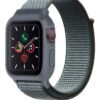 Apple Watch 38mm Hasırlı Cırtcırtlı Kasalı Kordon - Griuaz-(5796)