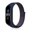 Xiaomi Mi Band 4 Hasırlı Cırtcırtlı Kordon - Lacivert-Mor-(5796)