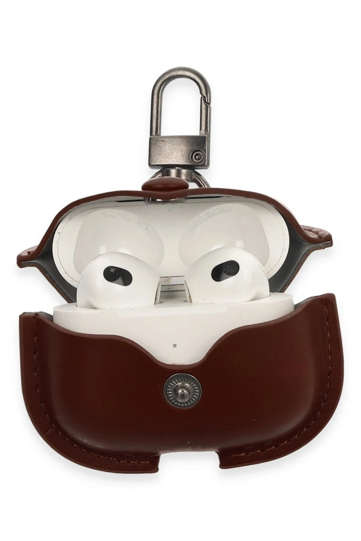 Airpods 3 (3.nesil) Çanta Deri Kılıf - Kahverengi-(5796) - Görsel 3