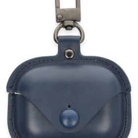 Airpods 3 (3.nesil) Çanta Deri Kılıf - Lacivert-(5796)