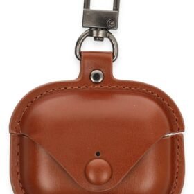 Airpods 3 (3.nesil) Çanta Deri Kılıf - Taba-(5796)