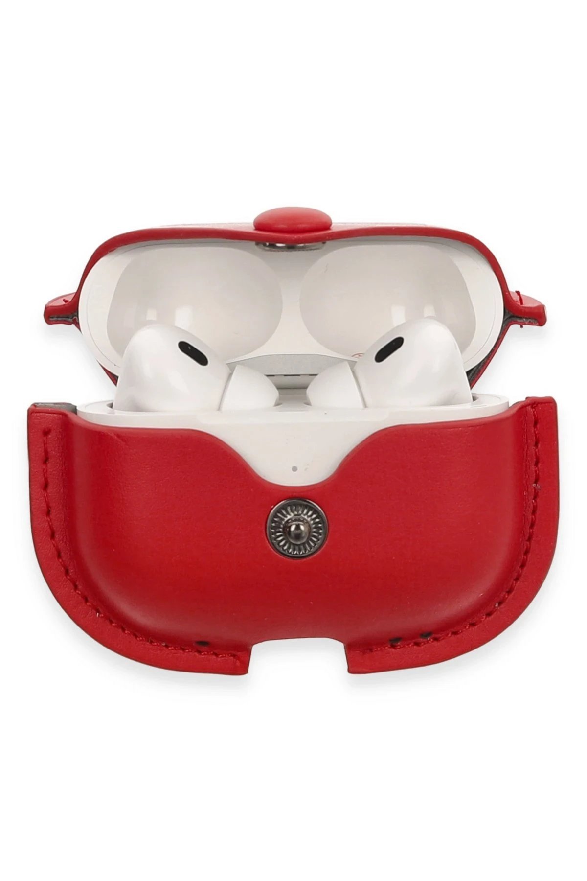 Airpods Pro 2 (2.nesil) Çanta Deri Kılıf - Kırmızı-(5796) - Görsel 3