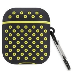 Airpods 2 (2.nesil) Spor Delikli Kılıf - Siyah-Sarı-(5796)