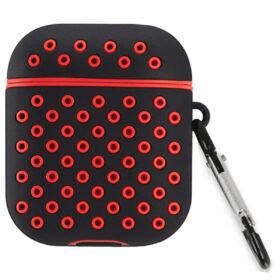 Airpods 3 (3.nesil) Spor Delikli Kılıf - Siyah-Kırmızı-(5796)