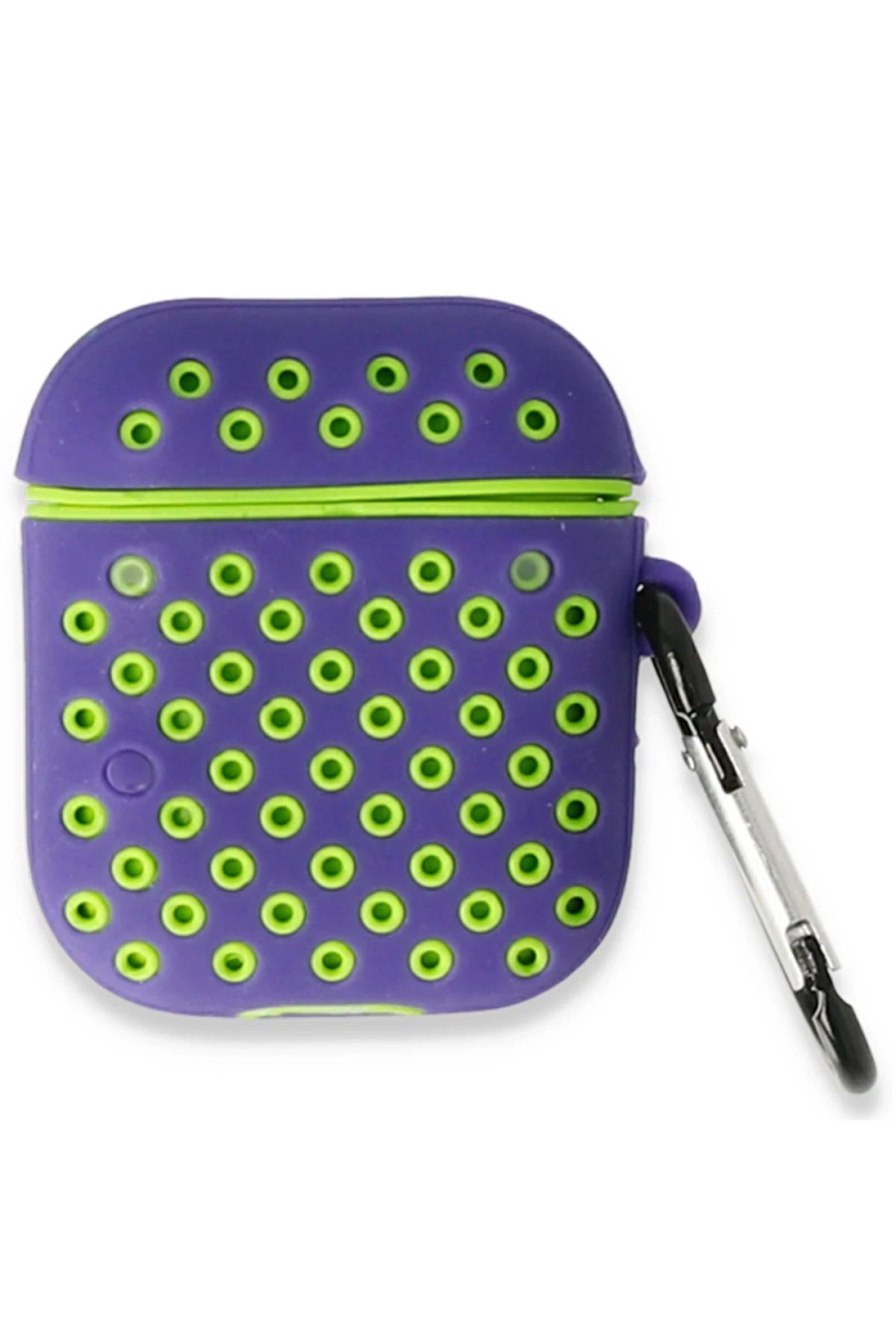 Airpods 3 (3.nesil) Spor Delikli Kılıf - Lila-Yeşil-(5796)