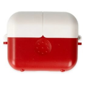 Airpods 3 (3.nesil) Basmalı Kılıf - Kırmızı-Beyaz-(5796)