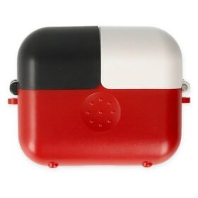 Airpods 3 (3.nesil) Basmalı Kılıf - Kırmızı-Siyah-Beyaz-(5796)