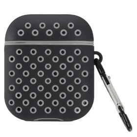 Airpods 2 (2.nesil) Spor Delikli Kılıf - Siyah-Gri-(5796)