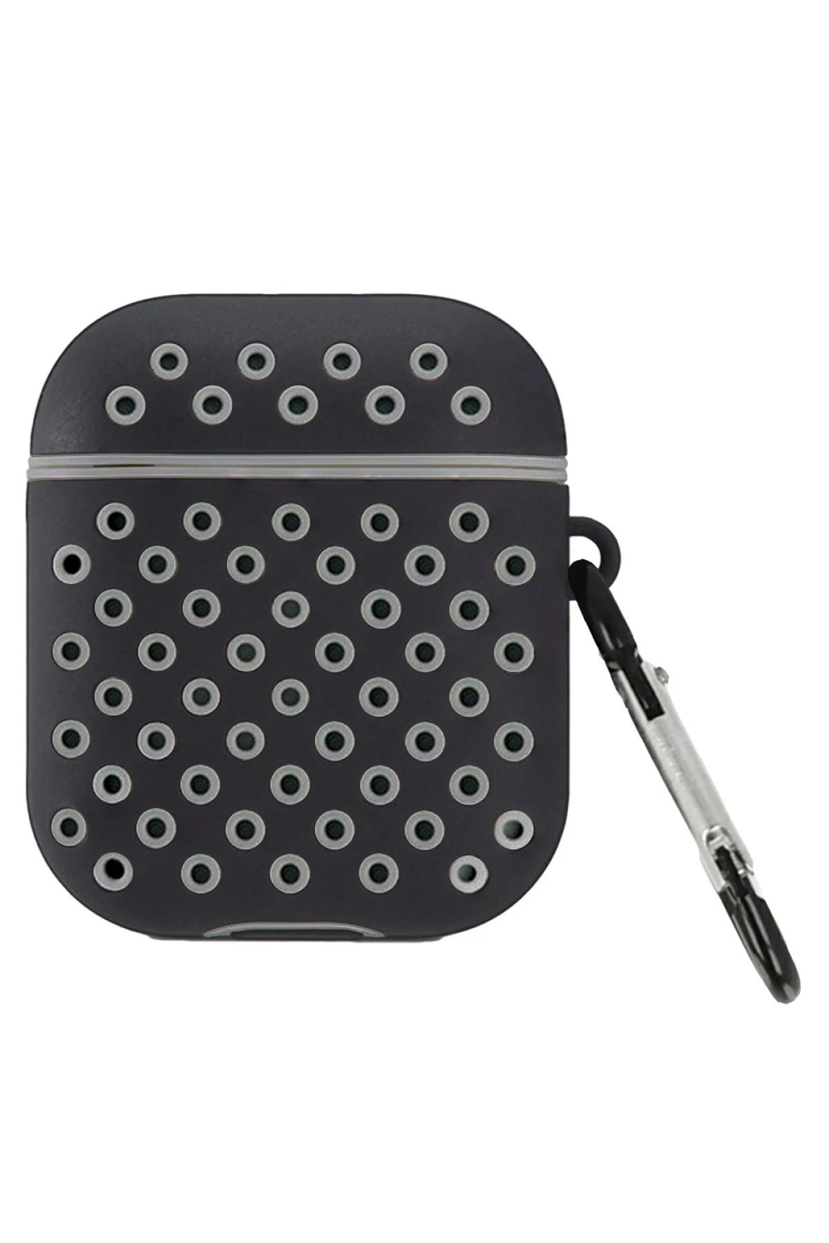 Airpods 2 (2.nesil) Spor Delikli Kılıf - Siyah-Gri-(5796)