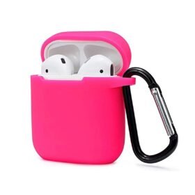 Airpods 2 (2.nesil) Sert Silikon Kılıf - Pembe-(5796)