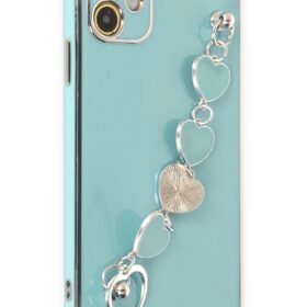 iPhone 12 Kılıf Esila Silikon - Su Yeşili-(5796)