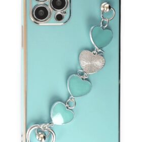 iPhone 12 Pro Max Kılıf Esila Silikon - Su Yeşili-(5796)