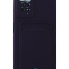 Xiaomi Redmi Note 11 Pro Kılıf Kelvin Kartvizitli Silikon - Derin Mor-(5796)