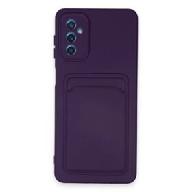 Samsung Galaxy A14 4G Kılıf Kelvin Kartvizitli Silikon - Derin Mor-(5796)