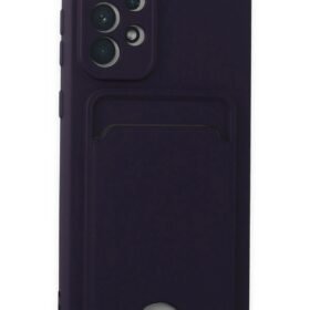 Samsung Galaxy A33 5G Kılıf Kelvin Kartvizitli Silikon - Derin Mor-(5796)