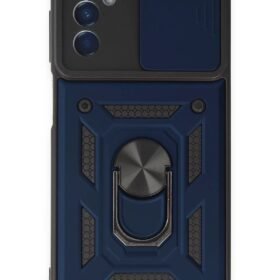 Samsung Galaxy A14 4G Kılıf Pars Lens Yüzüklü Silikon - Lacivert-(5796)
