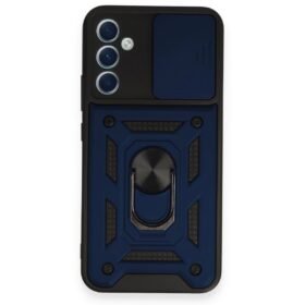 Samsung Galaxy A54 5G Kılıf Pars Lens Yüzüklü Silikon - Lacivert-(5796)