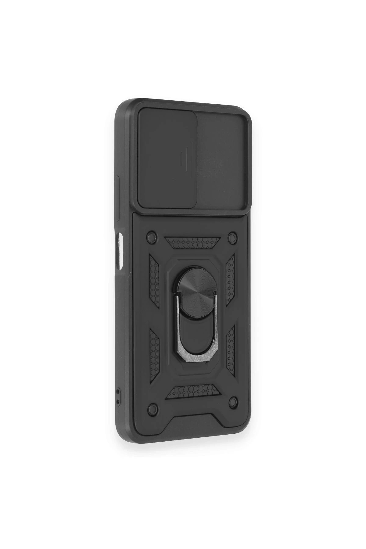 Xiaomi Redmi Note 12 4G Kılıf Pars Lens Yüzüklü Silikon - Siyah-(5796) - Görsel 2