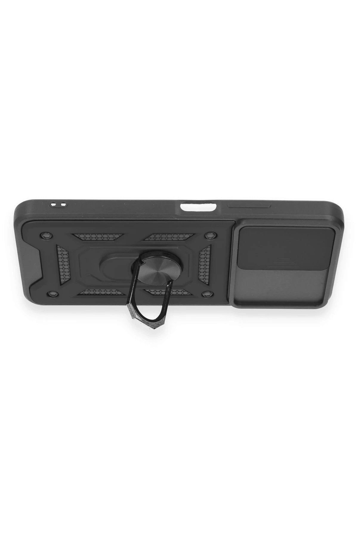 Xiaomi Redmi Note 12 4G Kılıf Pars Lens Yüzüklü Silikon - Siyah-(5796) - Görsel 3