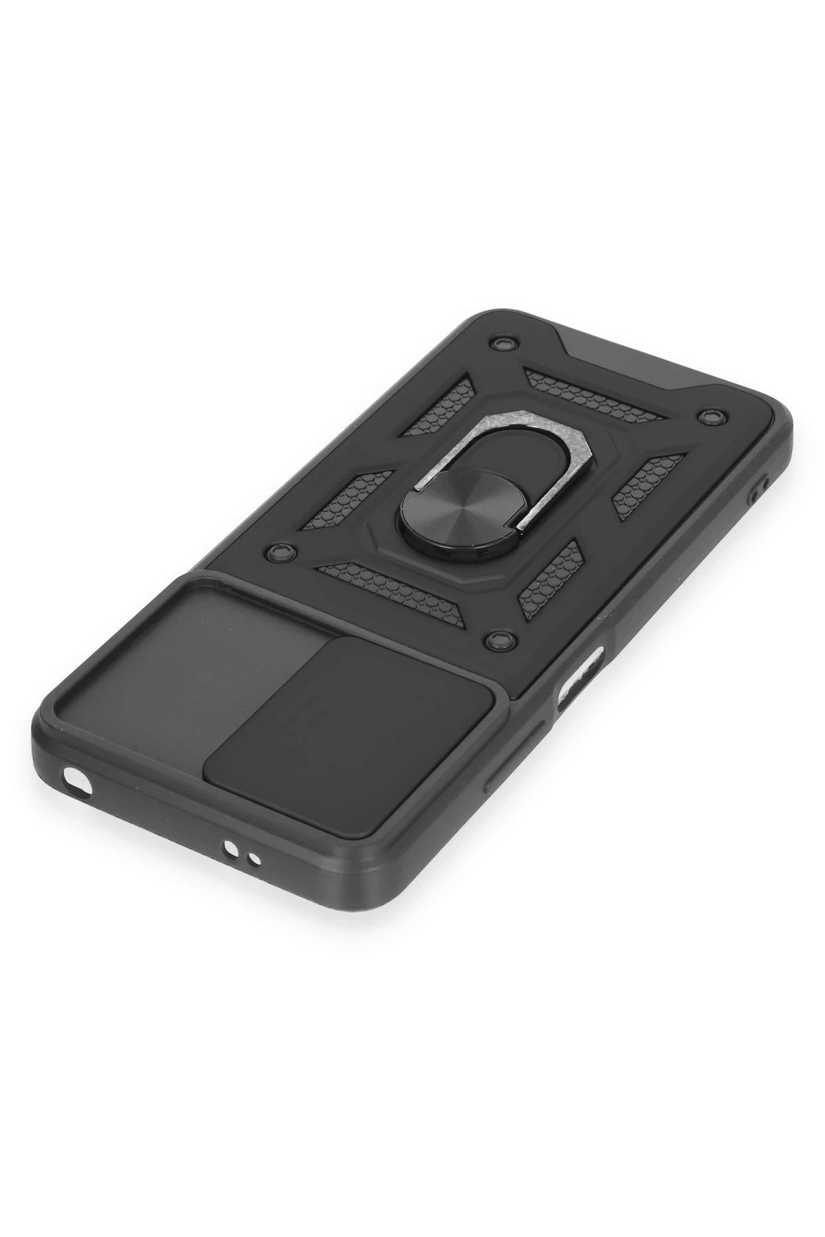 Xiaomi Redmi Note 12 4G Kılıf Pars Lens Yüzüklü Silikon - Siyah-(5796) - Görsel 4