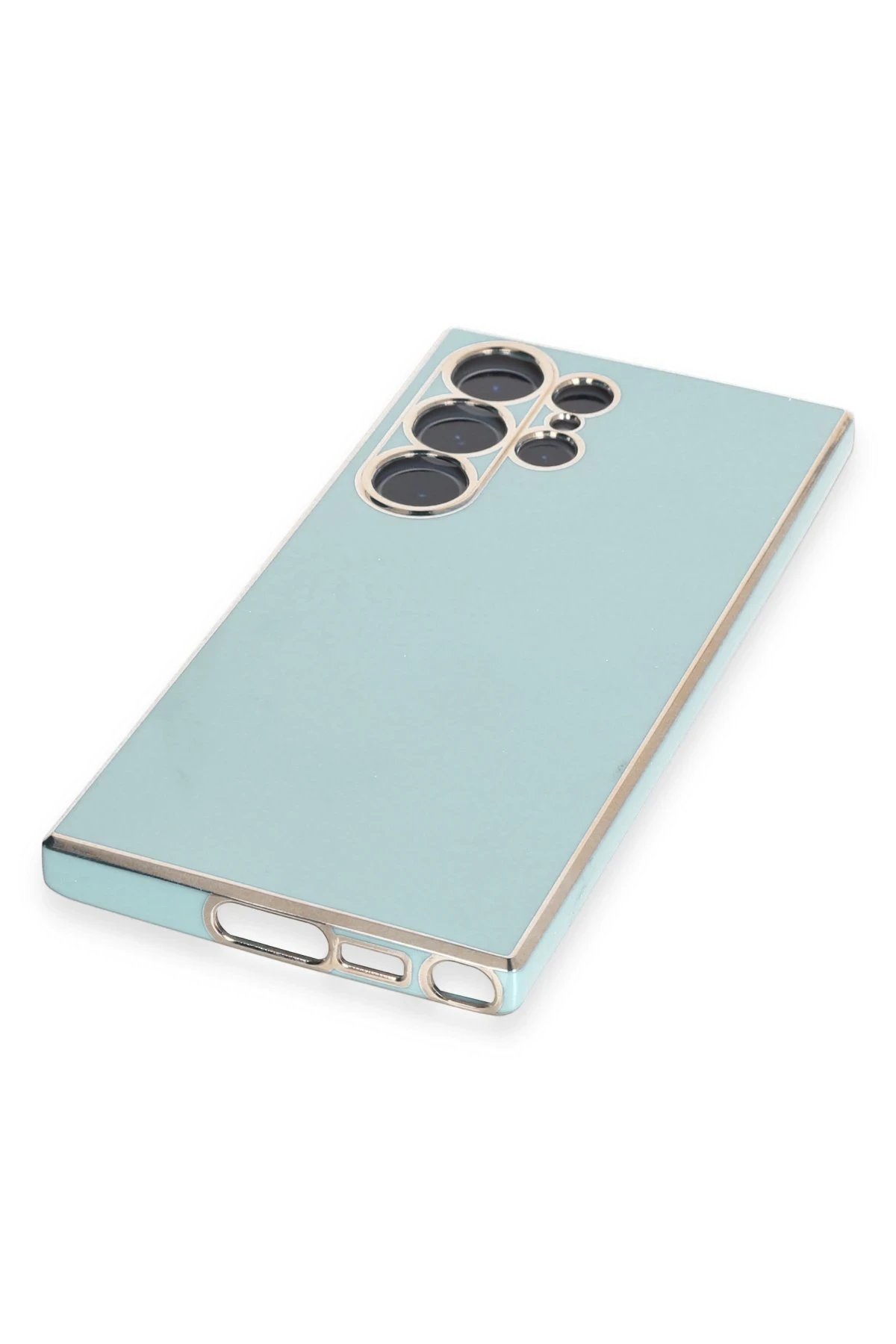 Samsung Galaxy S23 Ultra Kılıf Volet Silikon - Açık Yeşil-(5796) - Görsel 5