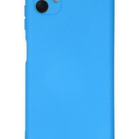 Samsung Galaxy A04E Kılıf Nano içi Kadife Silikon - Mavi-(5796)