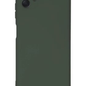 Samsung Galaxy A04E Kılıf Nano içi Kadife Silikon - Koyu Yeşil-(5796)