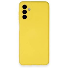 Samsung Galaxy A14 4G Kılıf Nano içi Kadife Silikon - Sarı-(5796)