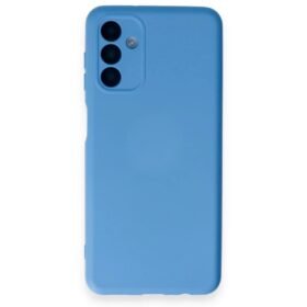 Samsung Galaxy A14 4G Kılıf Nano içi Kadife Silikon - Mavi-(5796)